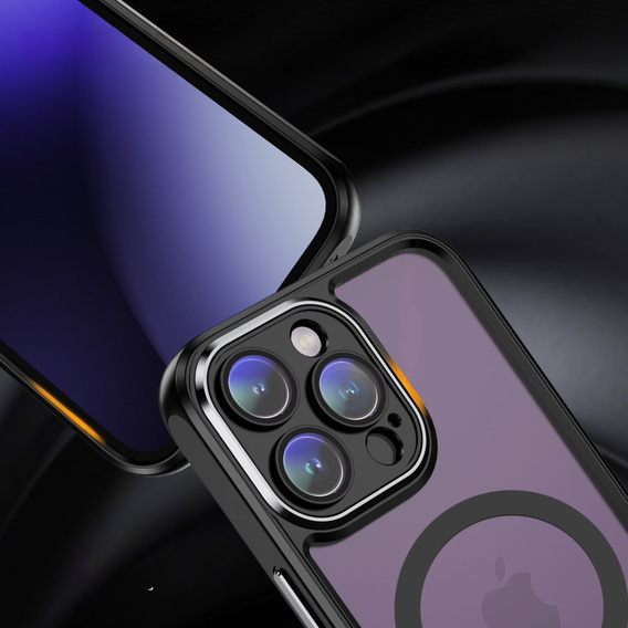 Чохол для iPhone 15 Pro, ERBORD Impact Guard, MagSafe, чорний