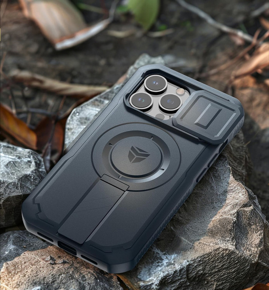 Броньований чохол для iPhone 15, Dexnor CamProtect MagSafe, зелений (Дві рамки)