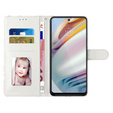 Откидной чехол для Samsung Galaxy A25 5G, Wallet Marble, синий + 9H стекло  