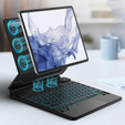Чехол-клавиатура для Samsung Galaxy Tab S10+/S9 FE+ Plus/S9+/ S8+/ S7+/ S7 FE, Dexnor Magnetic Keyboard Touchpad, чёрный