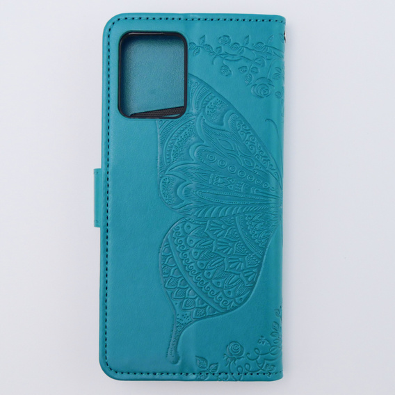 Откидной чехол для Motorola Moto G54 5G, Butterfly, синий