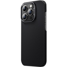 Чехол BENKS Kevlar для iPhone 15 Pro, углеродное волокно, чёрный