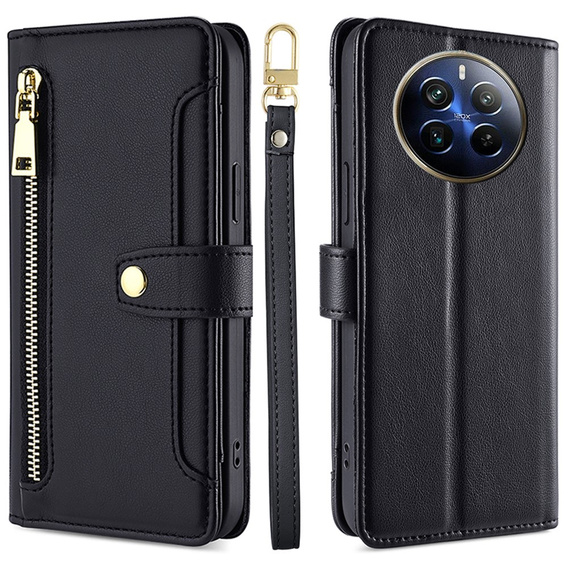 Чохол-книжка для Realme 12 Pro 5G / 12 Pro+ 5G, Wallet Zipper Pocket, чорний