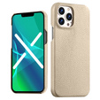Чохол ERBORD для iPhone 13 Pro, Leather Grain, Beige