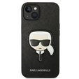 Чoхол Karl Lagerfeld до iPhone 14 Plus, Saffiano Karl's Head Patch, чорний