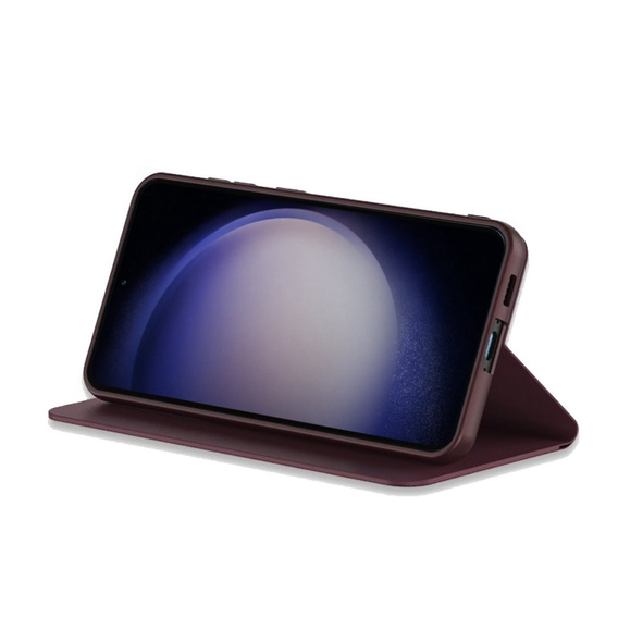 Откидной чехол для Samsung Galaxy S23 Plus, GKK Leather, бордовый