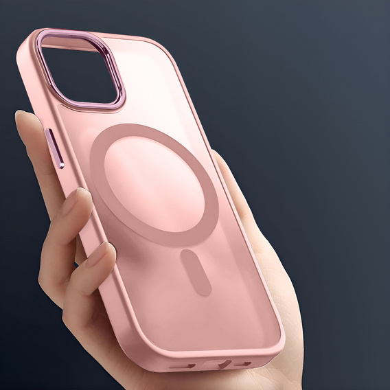 Чохол для iPhone 15 Pro Max, MagColor для MagSafe, рожевий