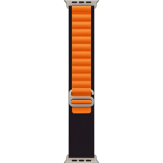 Нейлоновый ремешок до Apple Watch 1/2/3/4/5/6/7/8/SE/ULTRA 42/44/45/49 MM, Black / Orange