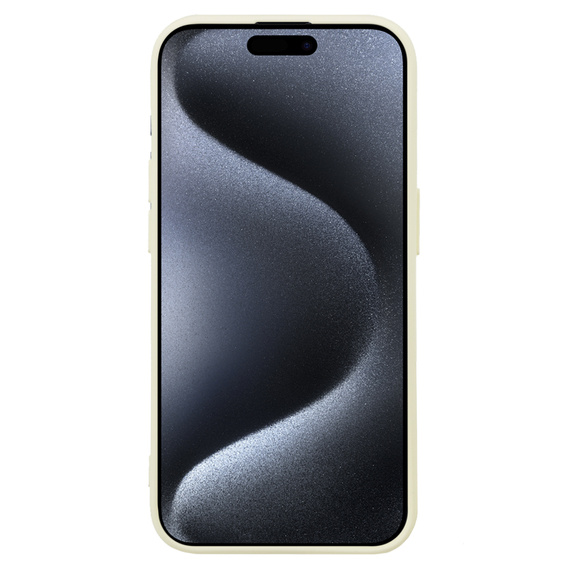 Чехол до iPhone 15 Pro, Silicone Lite, кремового цвета