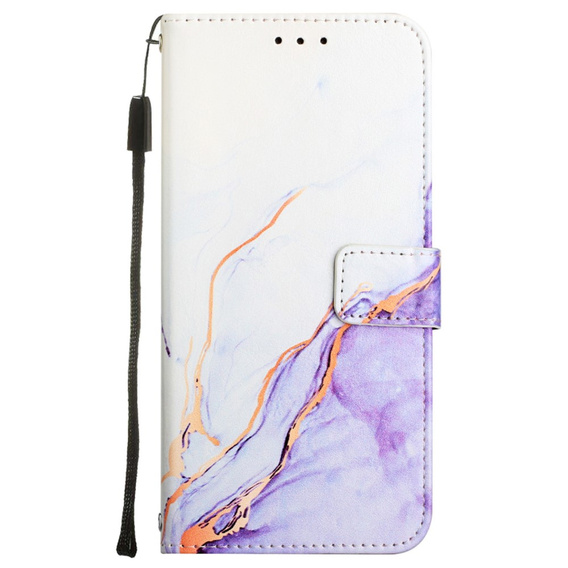 Чохол-книжка для Xiaomi Redmi Note 13 Pro 4G / Xiaomi Redmi Note 14S / Xiaomi Poco M6 Pro 4G, Wallet, Marble фіолетовий