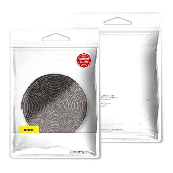 BASEUS Velcro Strap Pasek Na Rzep Opaska Kablowa Taśma 3m - Black