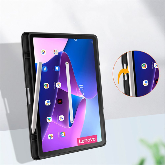 Чохол для Lenovo Tab M10 Plus 10.6 Gen 3 TB-125F TB-128F, Smartcase Hybrid, з місцем для стилуса, чорний