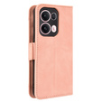 Откидной чехол для Oppo Reno 13 Pro, Card Slot, розовый