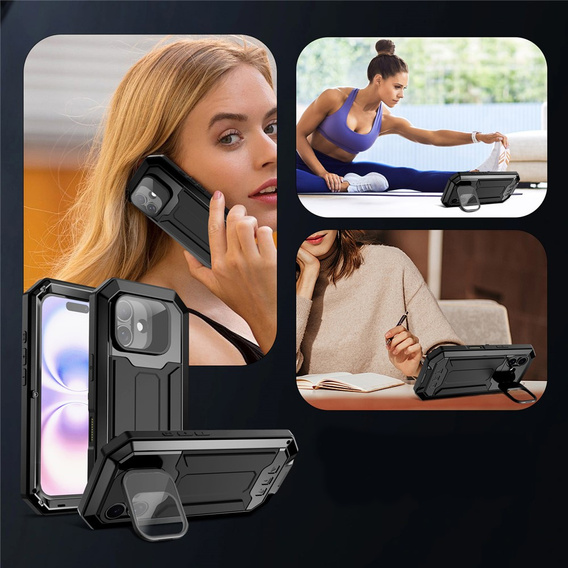 Бронированный чехол R-JUST с защитой экрана и подставкой для iPhone 17