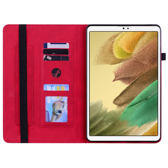 Чехол для Samsung Galaxy Tab A7 Lite, Wallet Pen Slot, красный