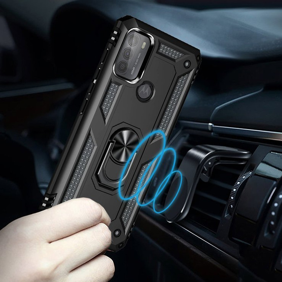 Броньований Чoхол до Motorola Moto G50, Nox Case Ring, чорний