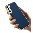 Чехол до Samsung Galaxy S21, Cowhide Leather, синий