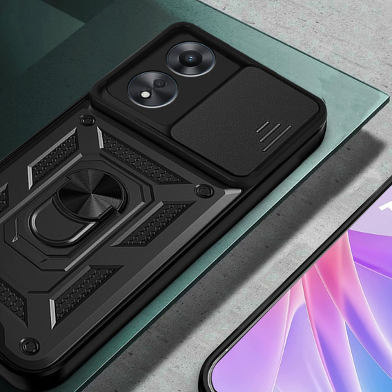 Чехол NOX Camera Slide Oppo A78 5G, CamShield Slide, чёрный
