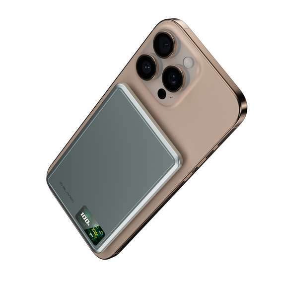 Blavec Power Bank 10000mAh BJ-03 Slim 13.5mm - Type C - 22.5W, MagSafe 3in1 - серый