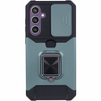 Броньований чохол для Samsung Galaxy S23 FE, Camera Slide Card Slot, чорний + скло 9H