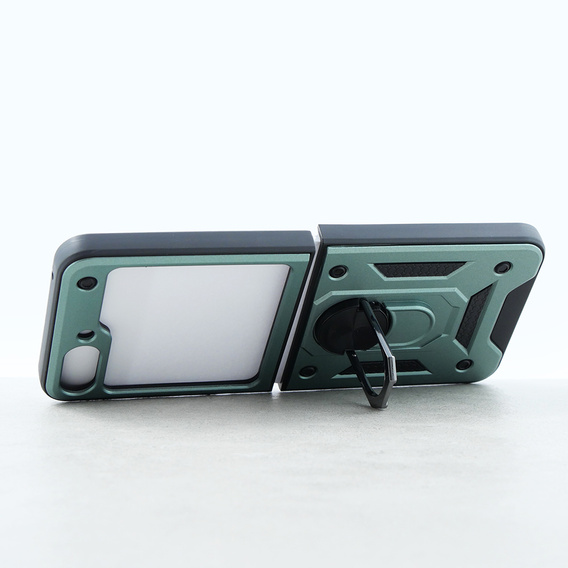 Бронированный Чехол до Samsung Galaxy Z Flip5 5G, Nox Case Ring, зелёный