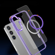 Чехол MagSafe для Samsung Galaxy S24+ Plus, гибридный чехол, фиолетовый
