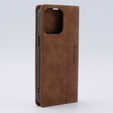 Чехол для iPhone 15 Pro Max, ERBORD Vintage, бумажник с клапаном, коричневый