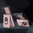 Броньований чохол для Samsung Galaxy S23, Camera Slide Card Slot, рожевий rose gold