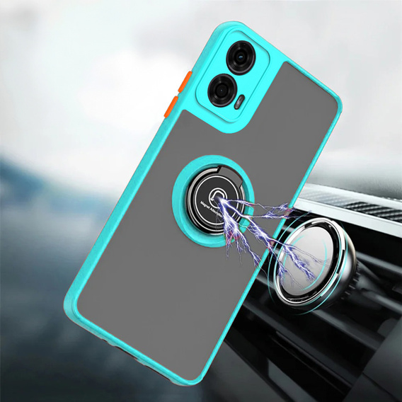 Чехол для Motorola Moto G24 / G24 Power / G04, Frosted Ring, синий
