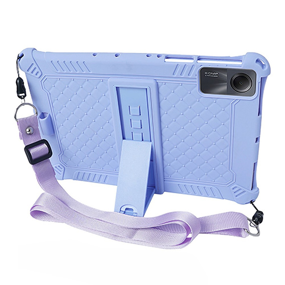 Чохол для Xiaomi Redmi Pad SE 11", броньований з підставкою та ремінцем, фіолетовий