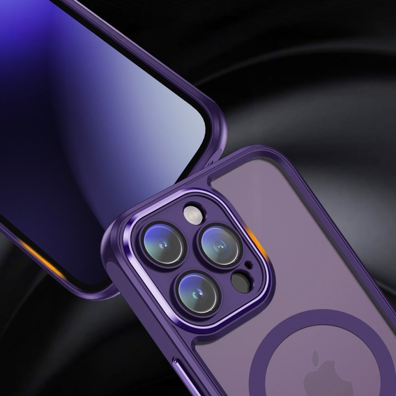 Чехол для iPhone 15 Pro, ERBORD Impact Guard, MagSafe, тёмно-фиолетовый