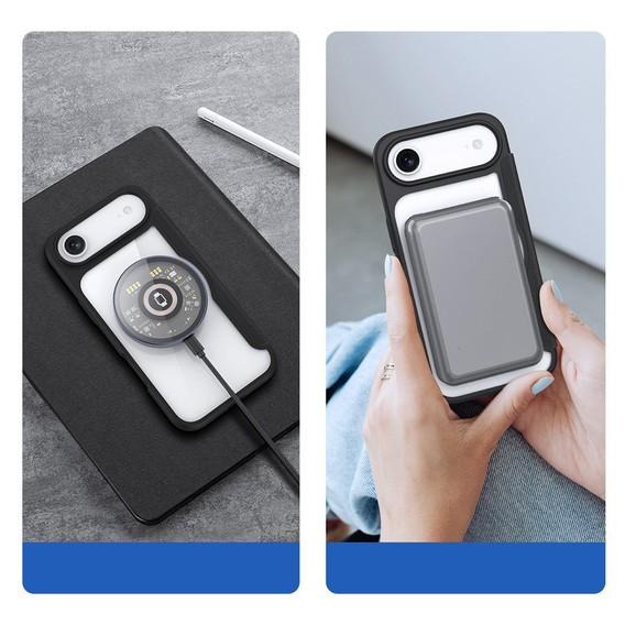 Чехол Dux Ducis для iPhone Air, Skin X Pro, с откидной крышкой, для MagSafe, черный