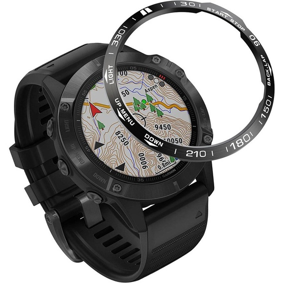 Накладка на безель для Garmin Fenix 6 / 6 Pro / 6 Sapphire,  Black/White