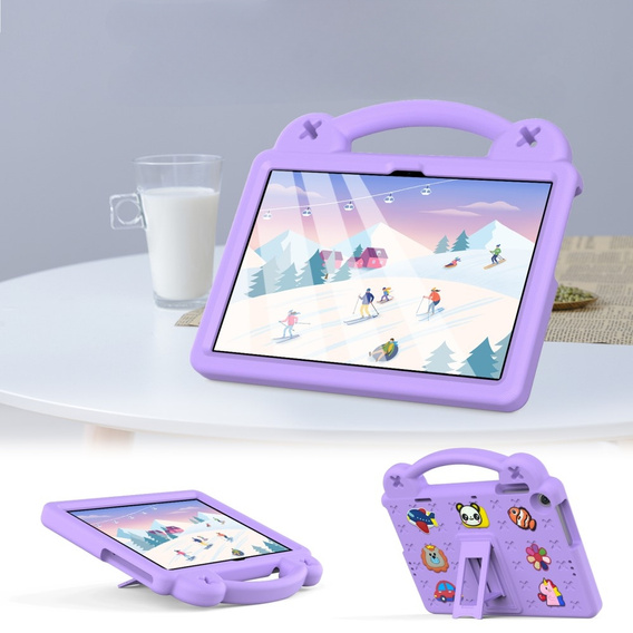 Детский чехол для Lenovo Tab M10 10.1 Gen 3 TB-328FU/TB-328XU, Cute Patterns, с подставкой, фиолетовый