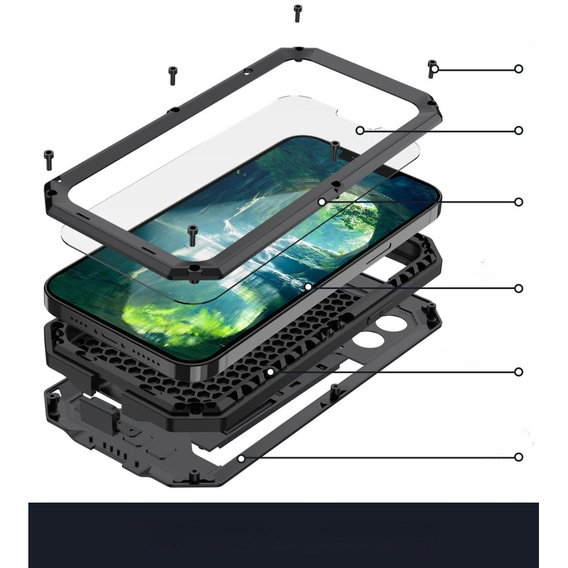 Чехол для iPhone 13 Pro Max, R-JUST CamShield Slide, бронированный, черный