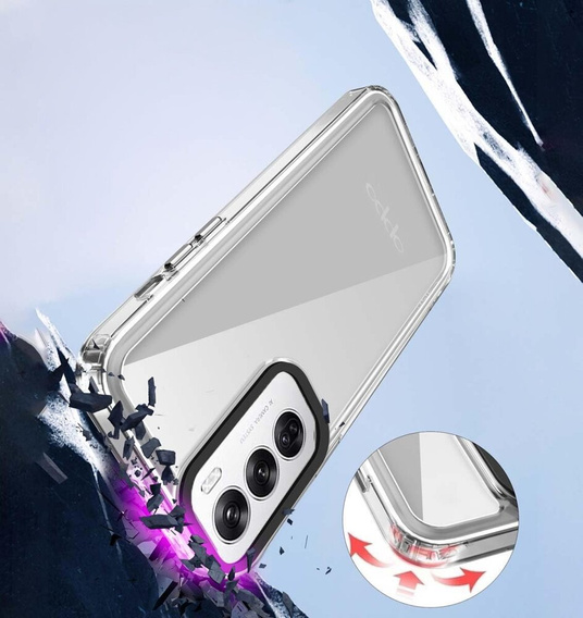 Чехол до Oppo Reno 12 Pro, Fusion Hybrid, прозрачный