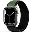 Нейлоновый ремешок до Apple Watch 1/2/3/4/5/6/7/8/SE/ULTRA 42/44/45/49 MM, Green / Black