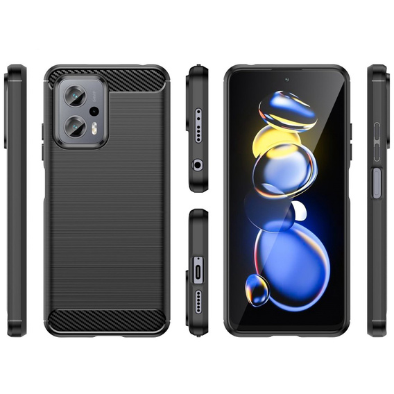 Чoхол до Xiaomi Poco X4 GT 5G, Carbon, чорний