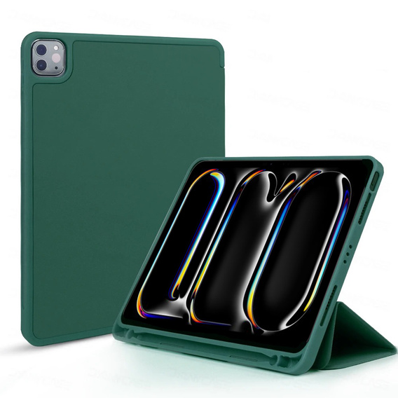 Чохол для Apple iPad Pro 13" 7 gen. 2024 (A2925, Smartcase з місцем для стилуса, темно-зелений