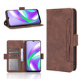 Футляр з клапаном для Oppo A15 / A15S, Card Slot, коричневий