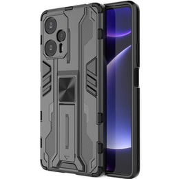 Чехол до Xiaomi Poco F5, Military kickstand, чёрный