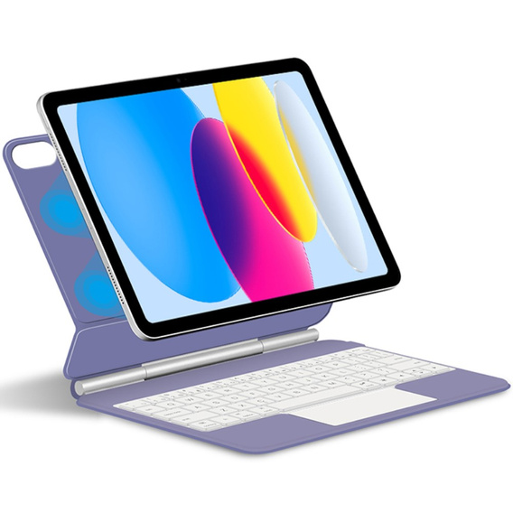 Чехол-клавиатура для iPad 10.9" 2022 (10 gen.) / iPad 11" 2025 A16 (11 gen.), Magnetic Keyboard Touchpad, фиолетовый
