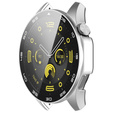 Чехол 2 в 1 + закаленное стекло для Huawei Watch GT 4 46mm, серебряный