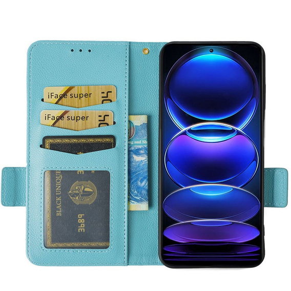 Откидной чехол для Xiaomi Redmi Note 12 5G / POCO X5 5G, Wallet Litchi Magnet, синий