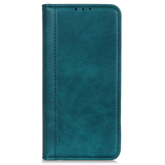 Флип-кейс для Xiaomi Poco F6 Pro, Split Leather, зелёный