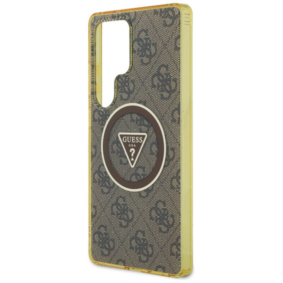 Чехол GUESS Magnetic IML Metal Glitter 4G Circle Triangle для Samsung Galaxy S25 Ultra