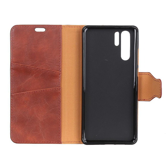 Чохол-книжка для Huawei P30 Pro, Split Leather Wallet, коричневий