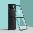 Чехол Electroplating Frame для Samsung Galaxy Z Flip 4 5G, Purple