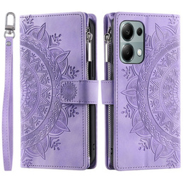 Чохол-книжка для Xiaomi Redmi Note 13 Pro 4G / Xiaomi Redmi Note 14S / Xiaomi Poco M6 Pro 4G, Mandala, фіолетовий
