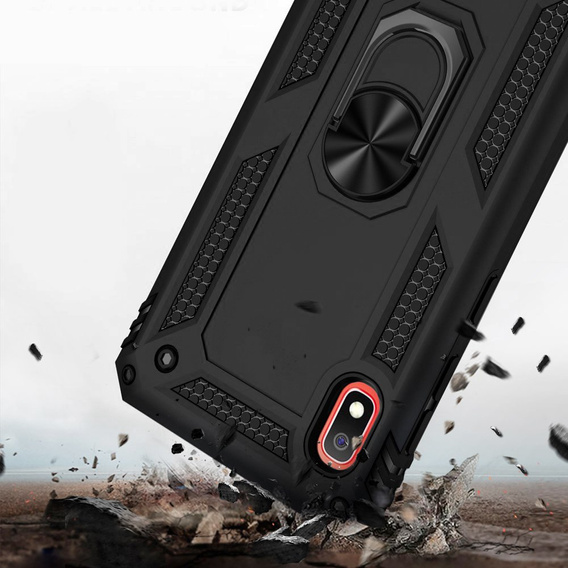Бронированный Чехол до Samsung Galaxy A10, Nox Case Ring, чёрный